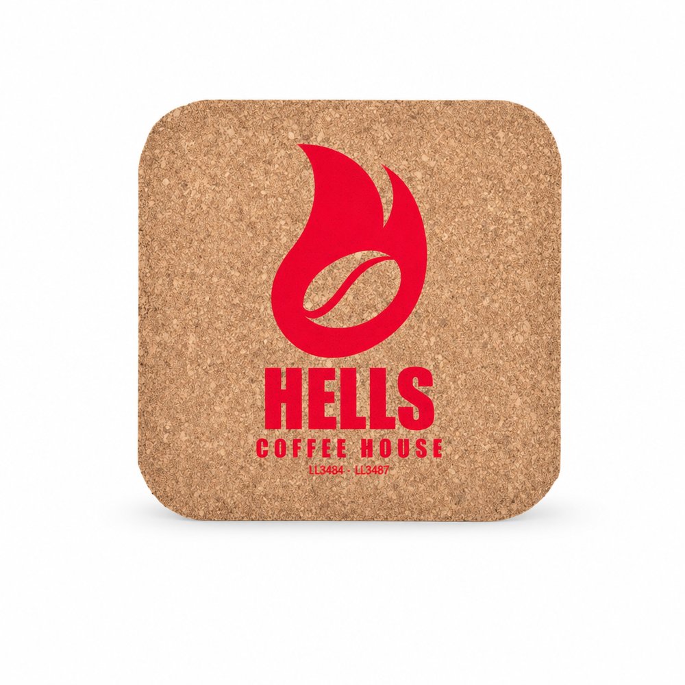 Square Cork Coasters - Custom Branded Drink Coasters