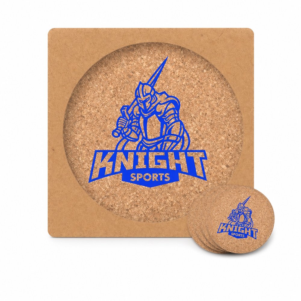 Branded Cork Coaster Set, Round (Set of 4)
