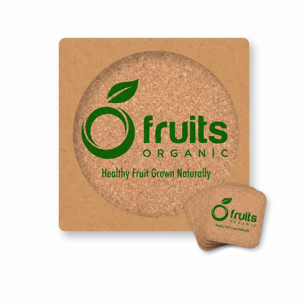 Square Cork Coaster Set of 4 — Custom Branded