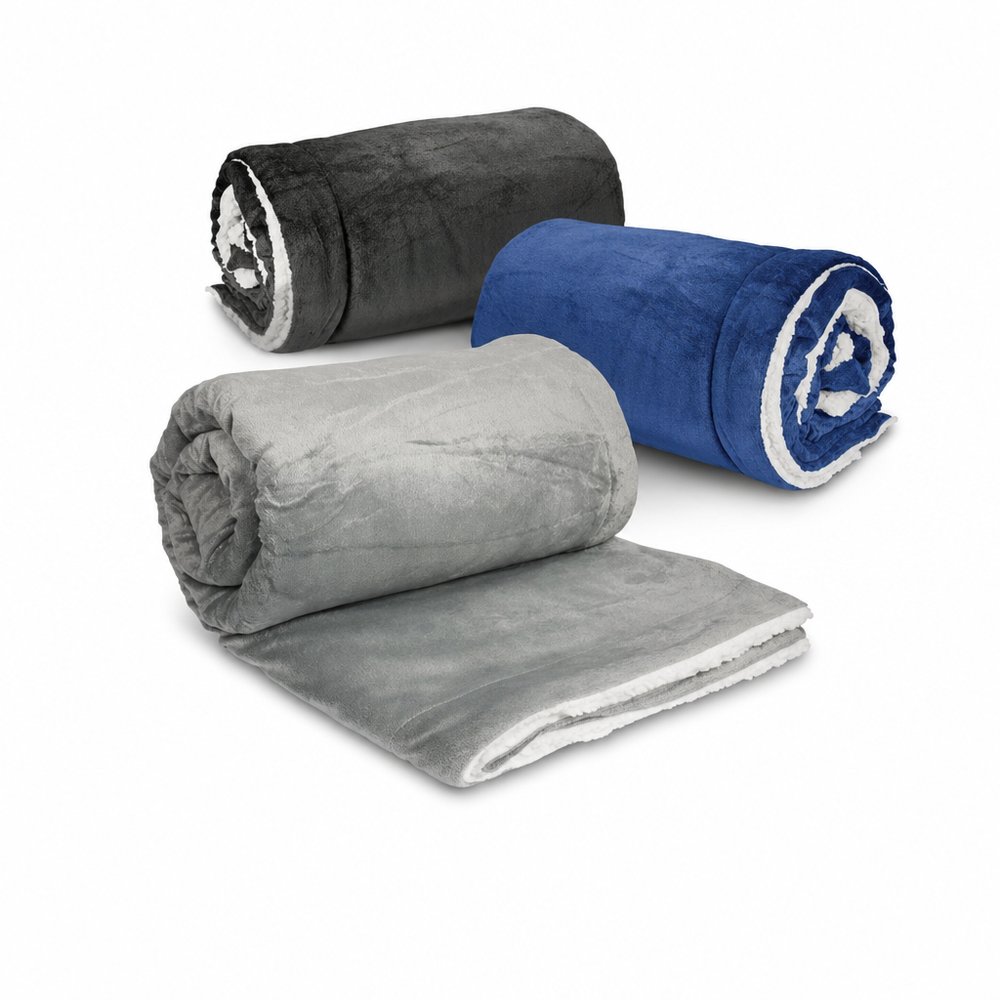 Branded Soft Fleece Blanket — Embroidered Corporate Gift