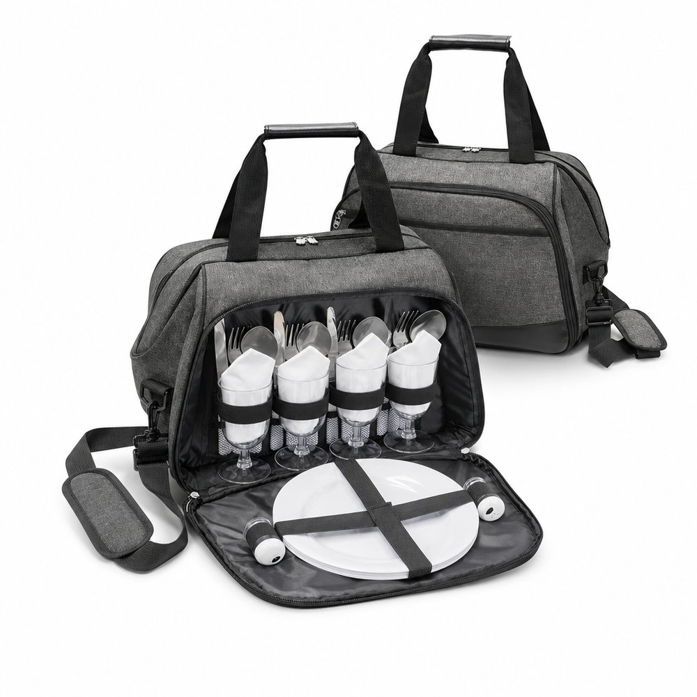 Branded Picnic Bag for Four — Insulated Cooler Set
