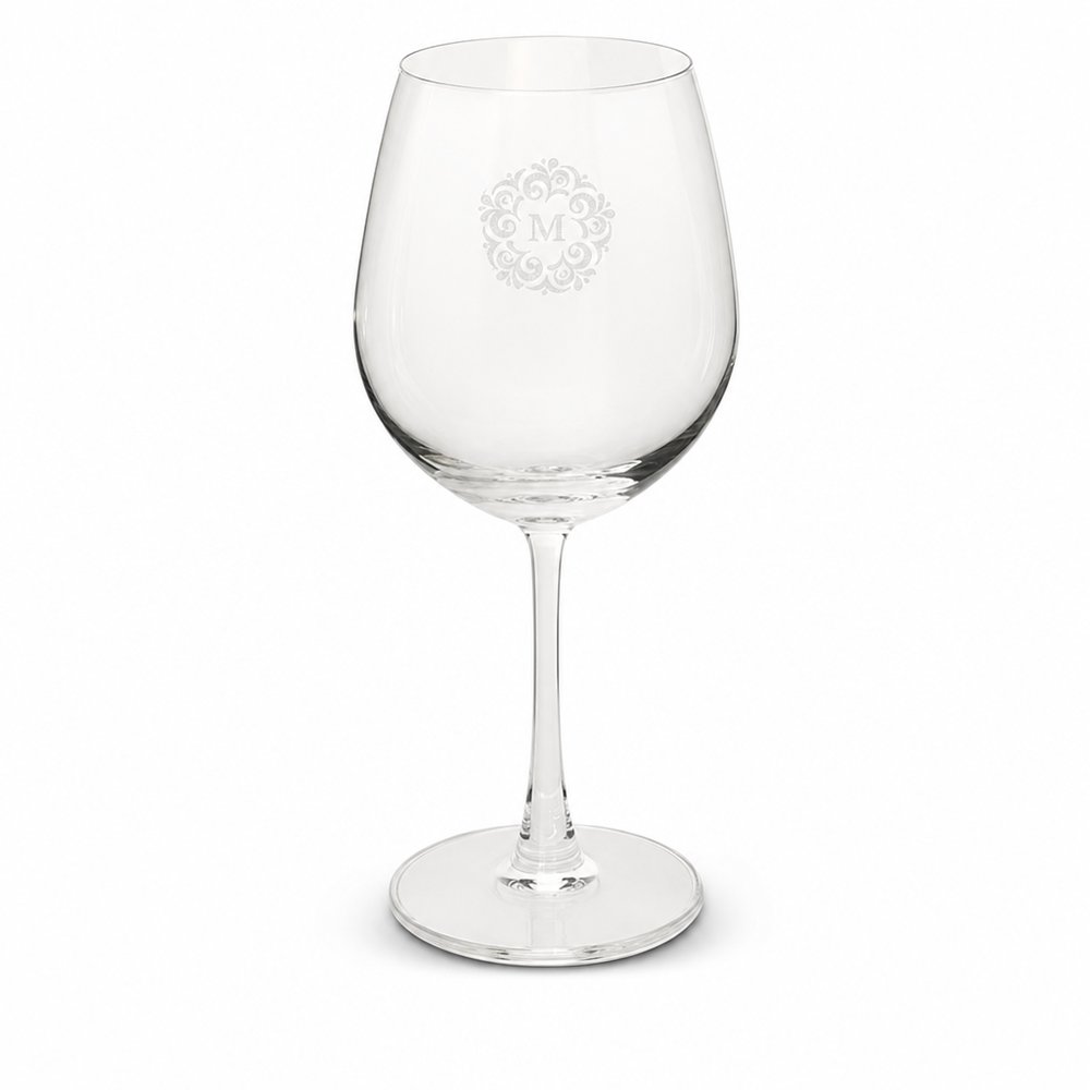 Branded Red Wine Glasses 600ml — Custom Etched
