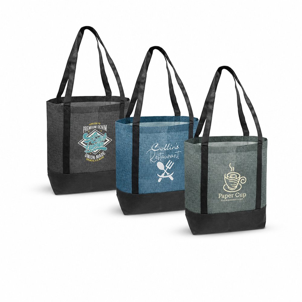Printed Heather Two-Tone Conference Tote Bag