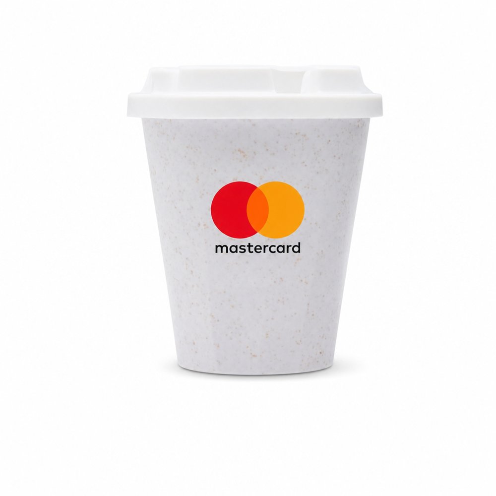 Custom Bamboo Fibre Reusable Coffee Cup 350ml