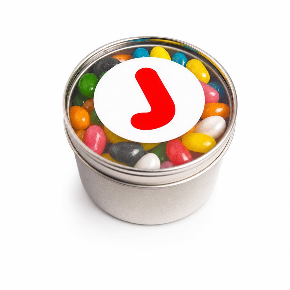 Promotional Clear Window Confectionery Tin