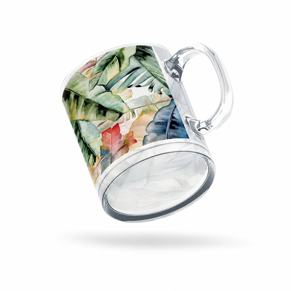 Full Colour Printed Glass Mugs 350ml