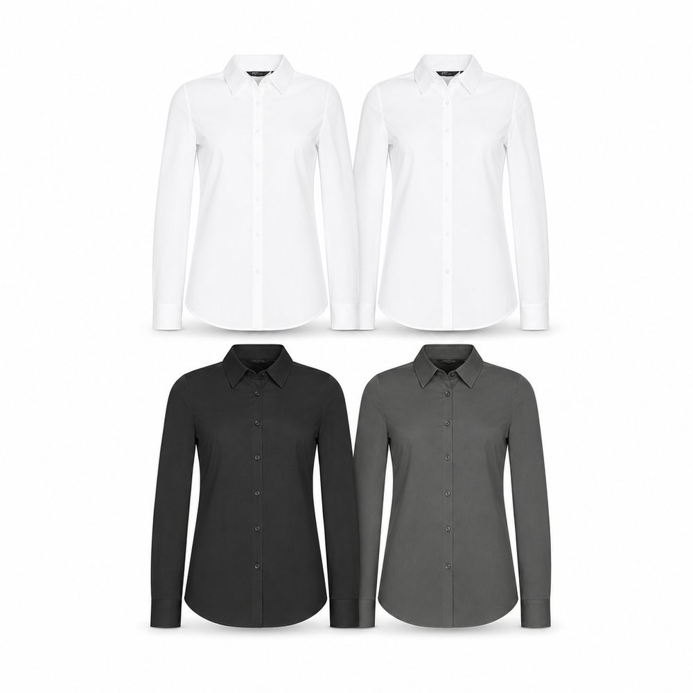 Women's Long Sleeve Branded Workwear Shirt