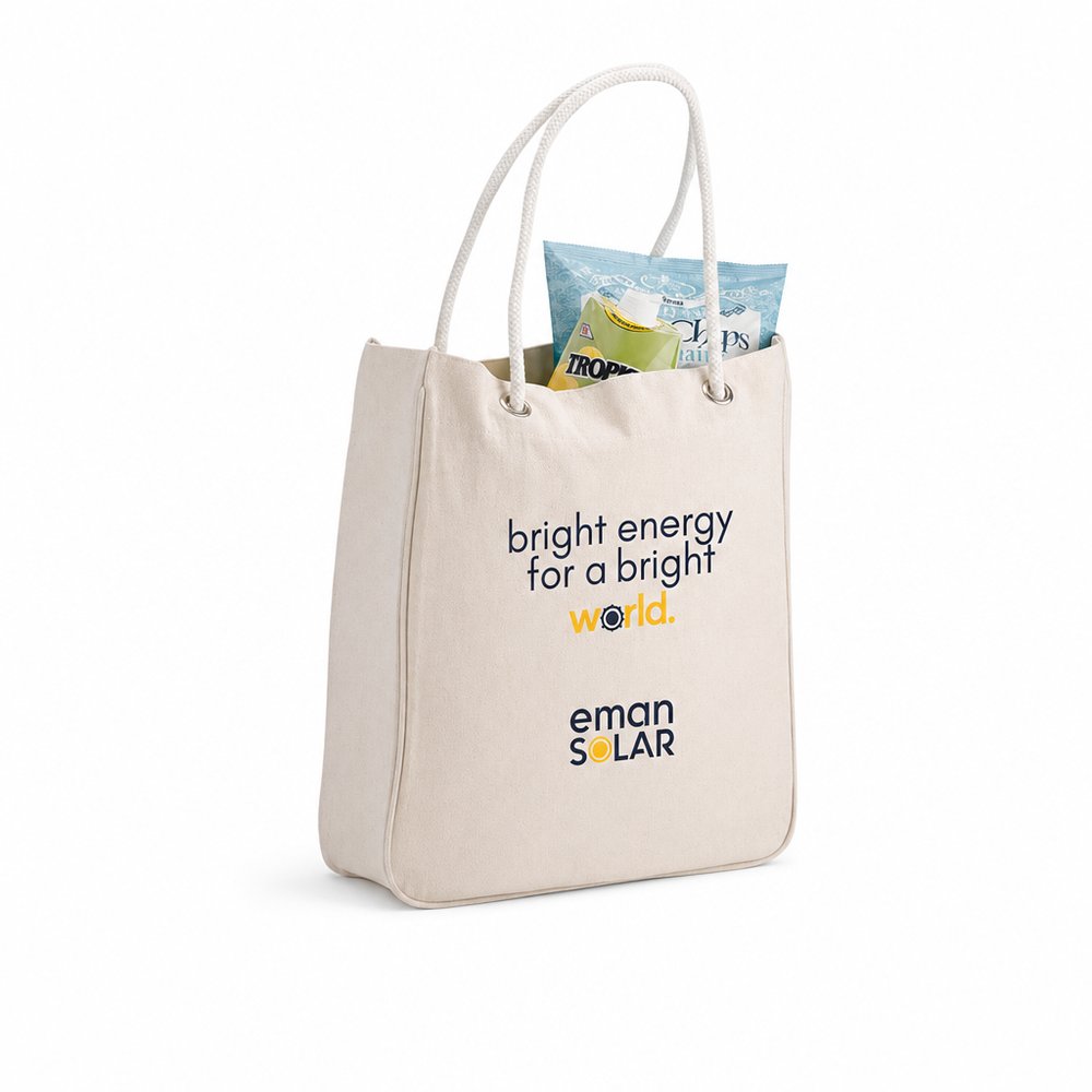 Organic Cotton Canvas Tote Bag, Branded