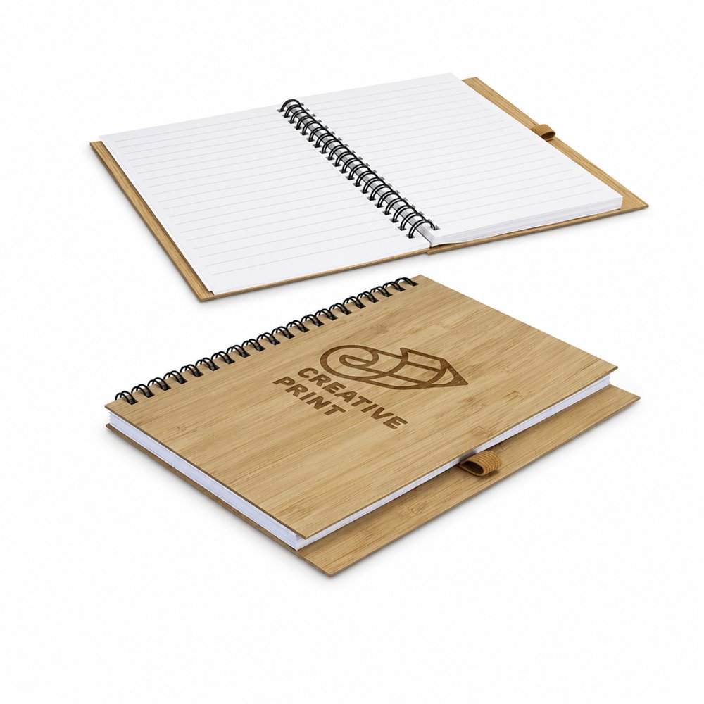Bamboo Spiral Notebook A5 — Brielle