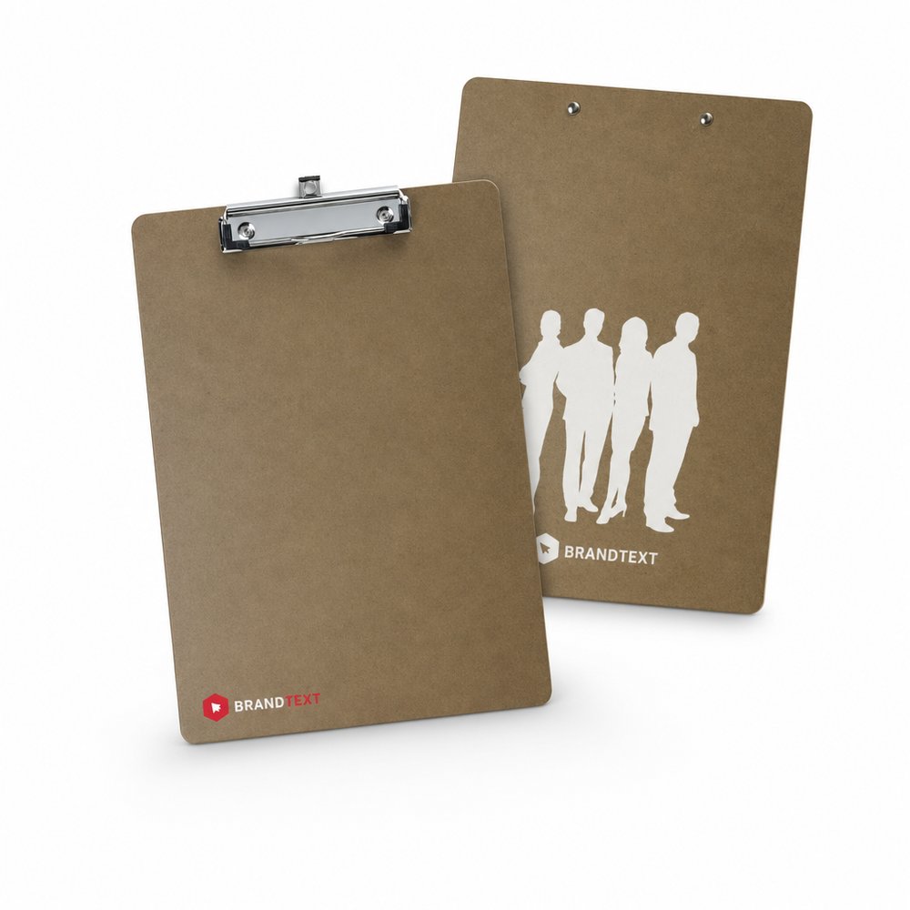 Branded A4 Clipboards in Natural MDF