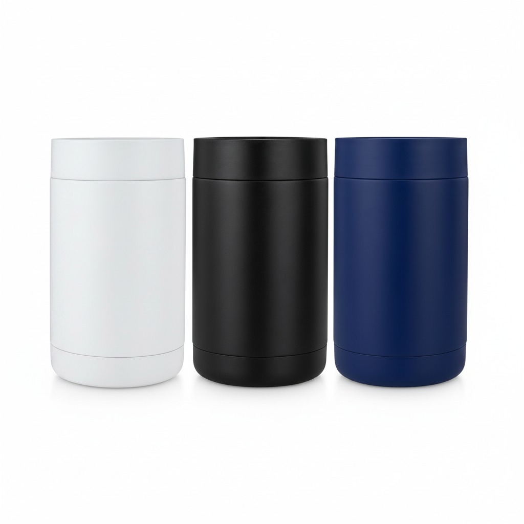 Trekk Vacuum Stubby Cooler 375ml — Insulated Stainless