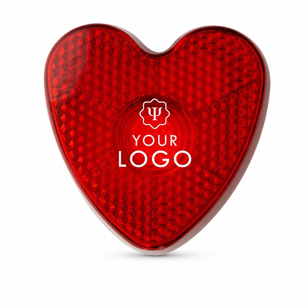 Heart-Shaped Clip-On Flashing Safety Light