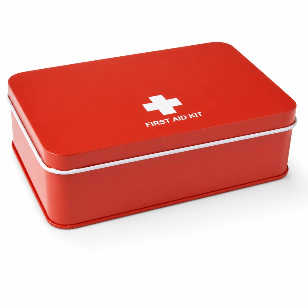 Branded First Aid Kit in Metal Tin