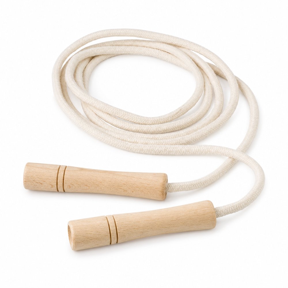 Cotton Skipping Rope with Wooden Handles