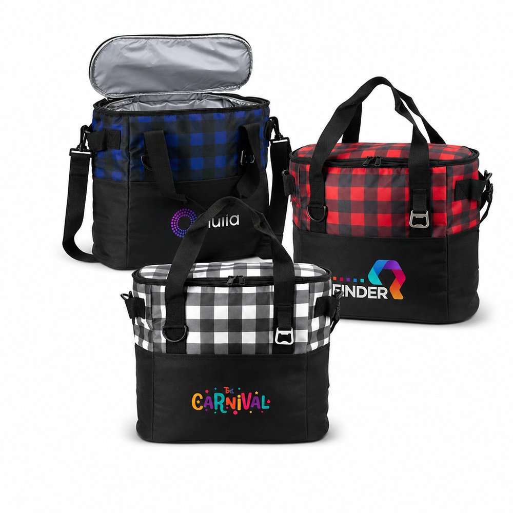 Checkered Cooler Bag 19L — Branded Picnic Esky