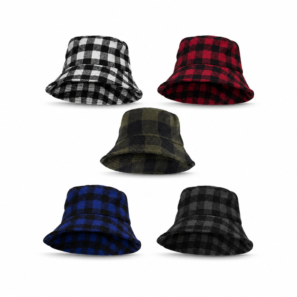 Plaid Bucket Hats — Branded Custom Headwear