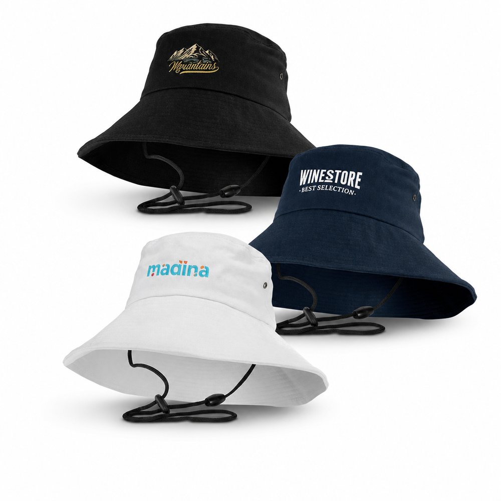 Custom Bucket Hats with Extra-Wide Brim