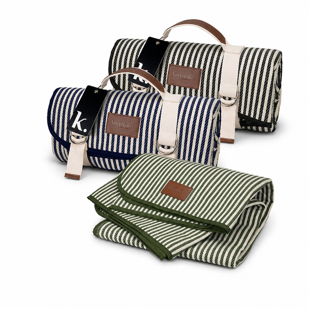 Keepsake Striped Picnic Blanket — Custom Branded