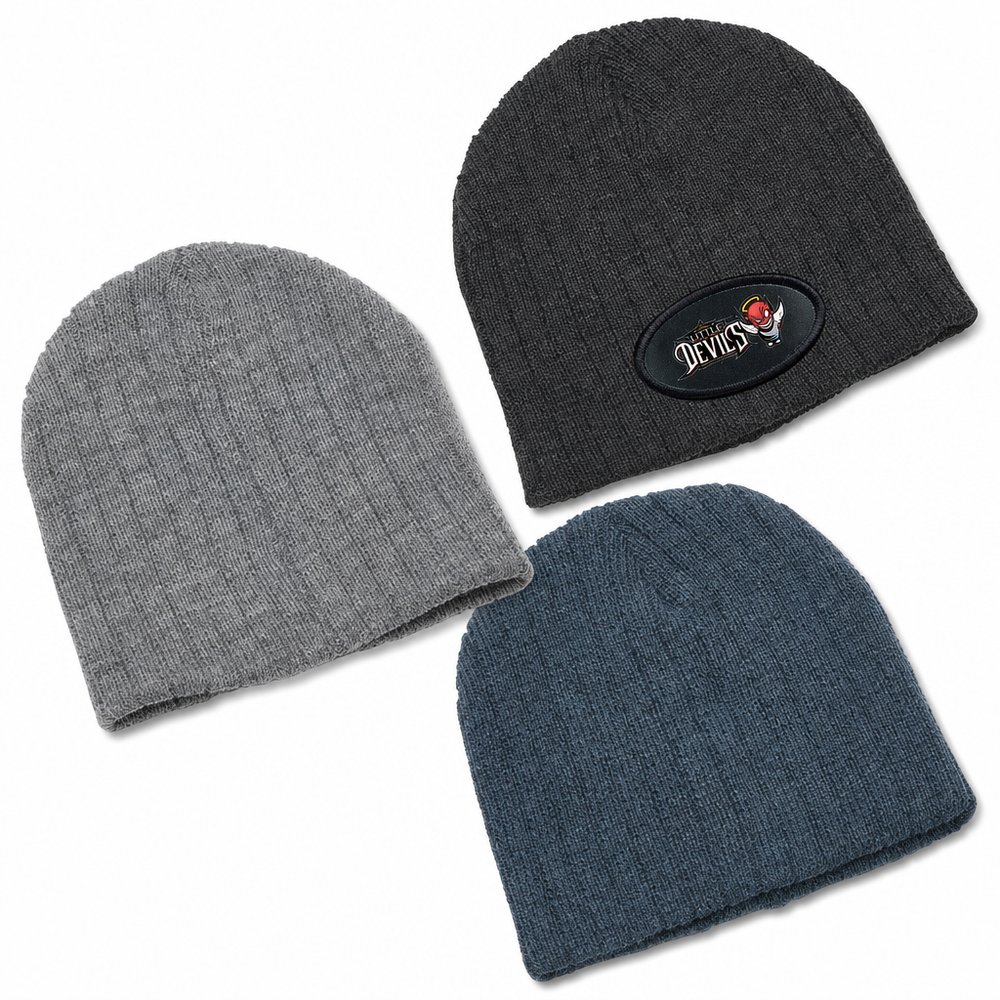 Custom Embroidered Beanies | Heathered Cable Knit