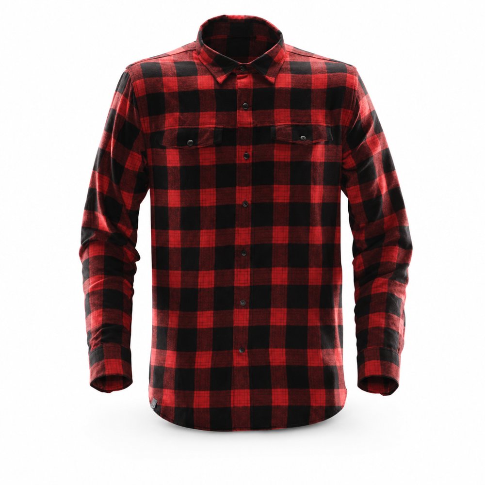 Branded Plaid Button-Up Shirt | Custom Workwear