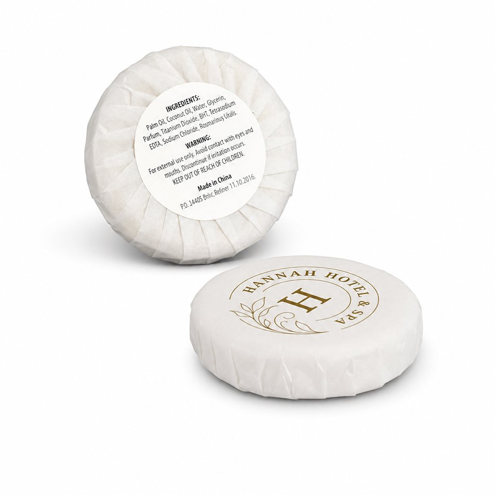 Branded Travel Soap, Vanilla-Scented Hotel Amenity