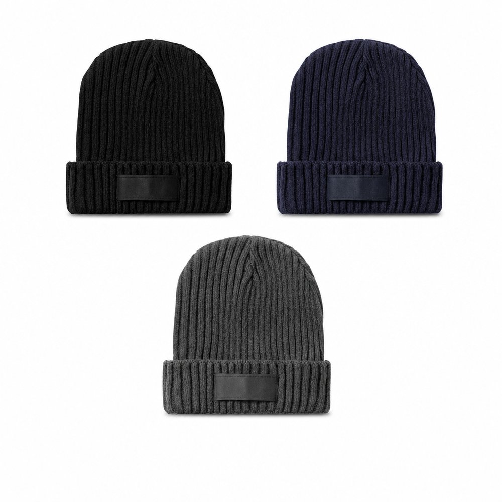 Ribbed Knit Beanie — Custom Branded Winter Headwear