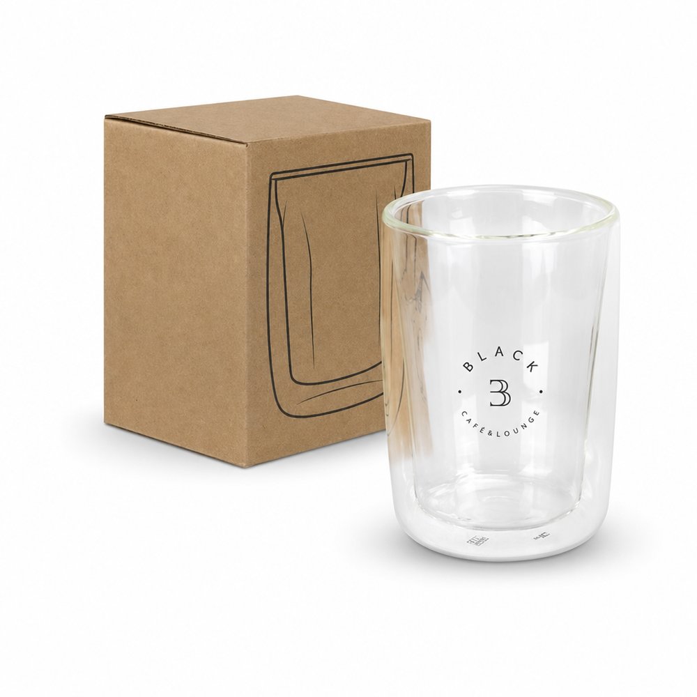 Recycled Double Wall Glass 250ml — Branded Drinkware