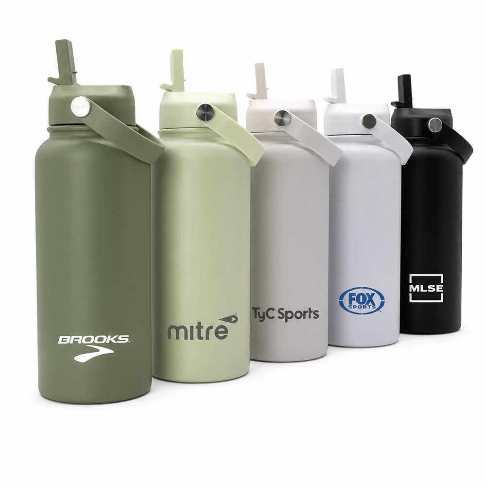 Branded 1L Insulated Stainless Steel Drink Bottle