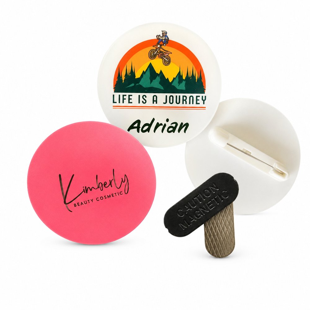 Round Staff Name Badges 50mm — Custom Printed