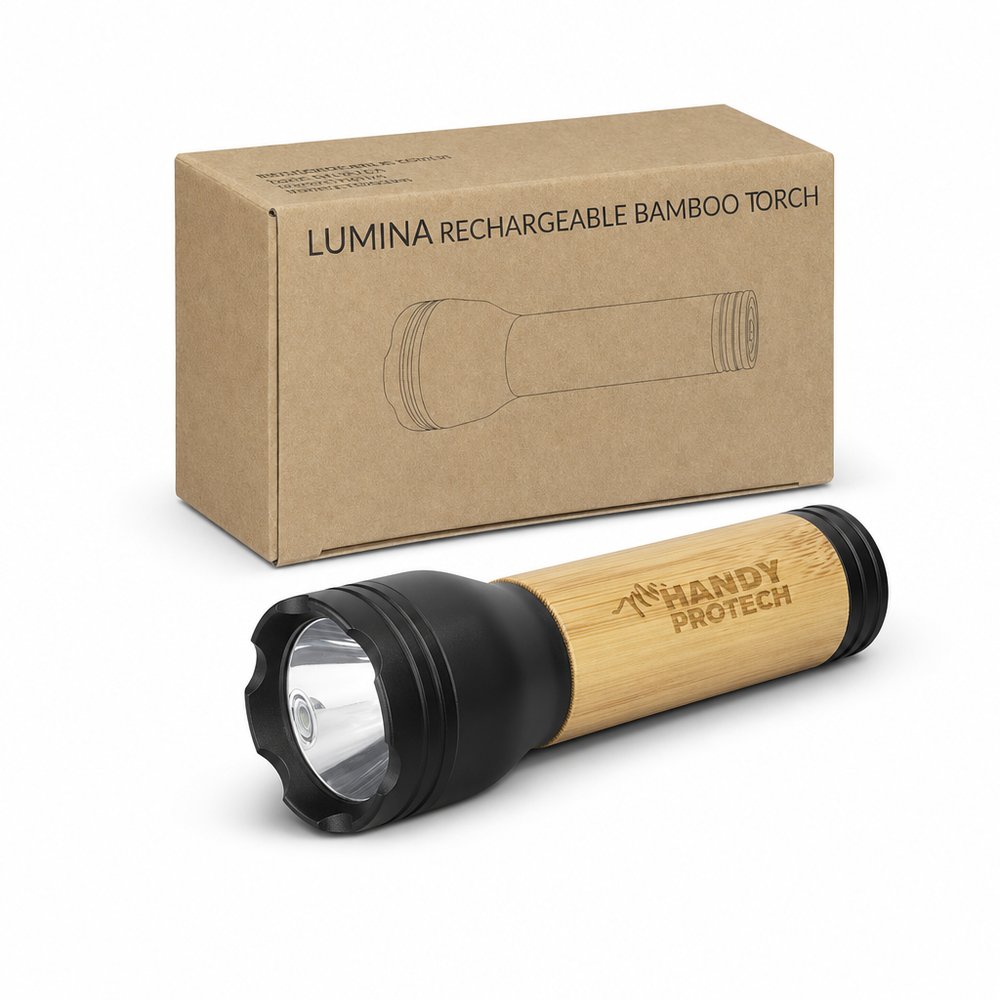 Rechargeable Bamboo Torch with Laser Engraving