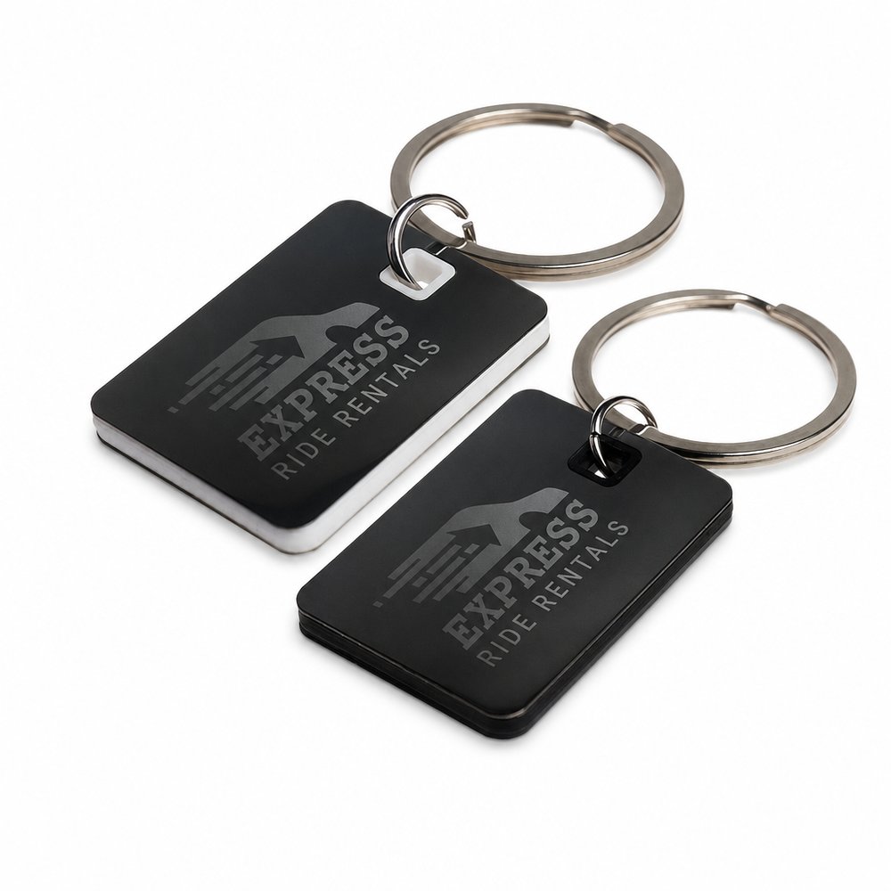Rectangle Stainless Steel Keyrings