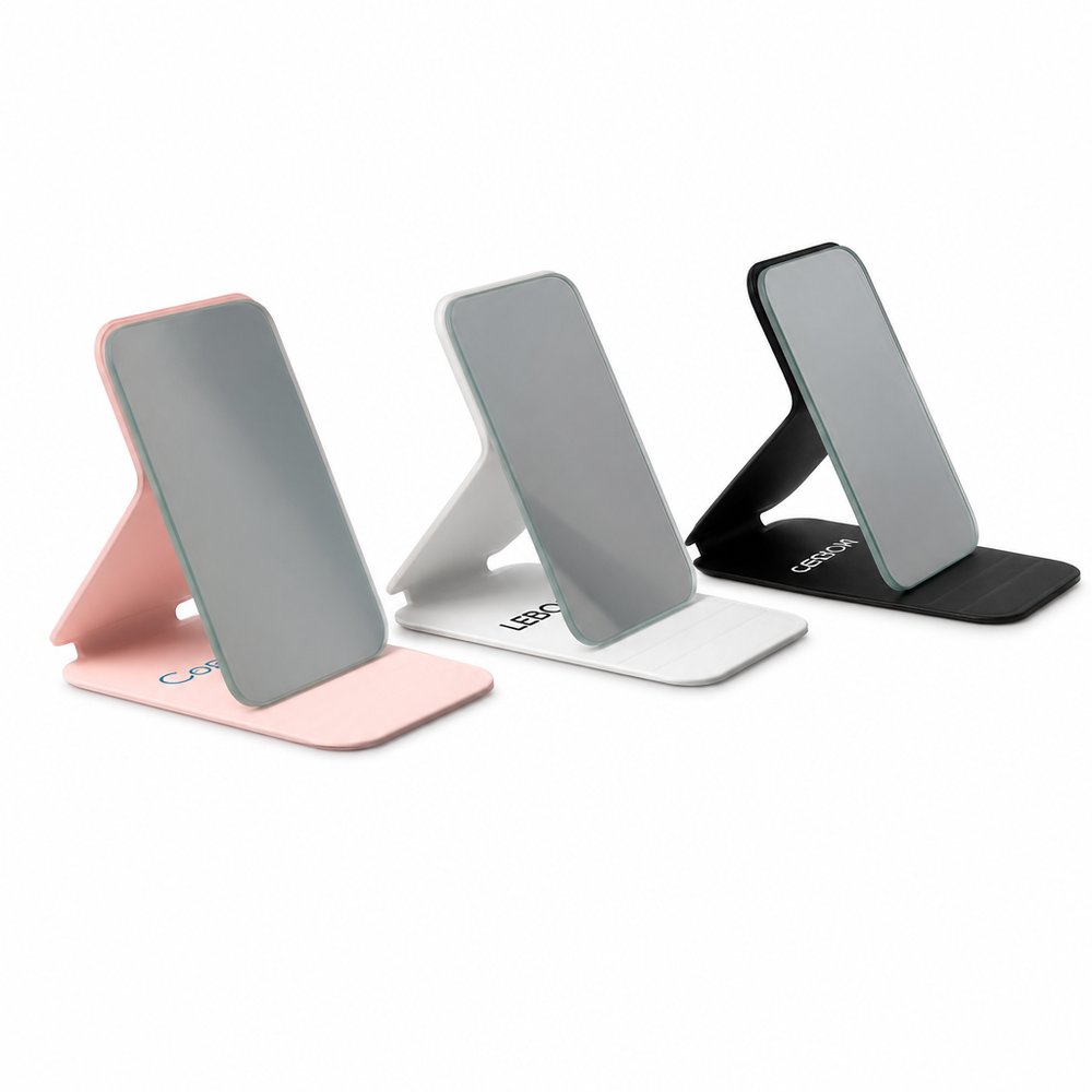 Branded Pocket Mirrors (PU Leather, Foldable)