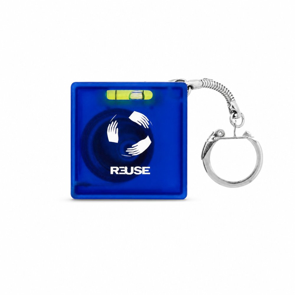 Promotional 1m Tape Measure Keychain with Level