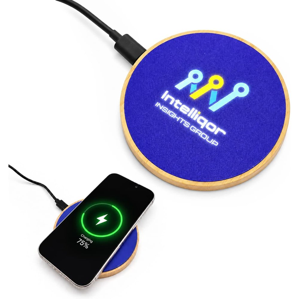 Crescent Illuminating Bamboo Wireless Charger