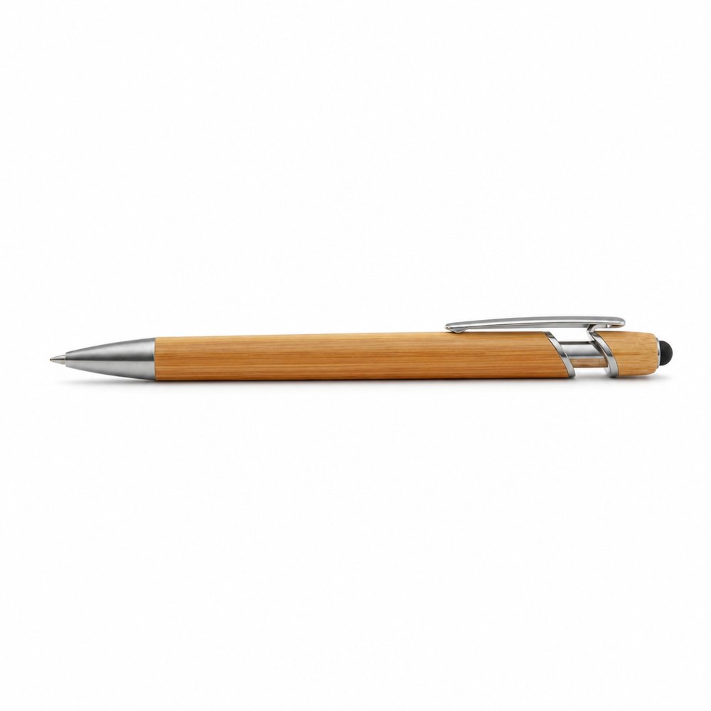 Yvette Bamboo Stylus Pen with Aluminium Barrel